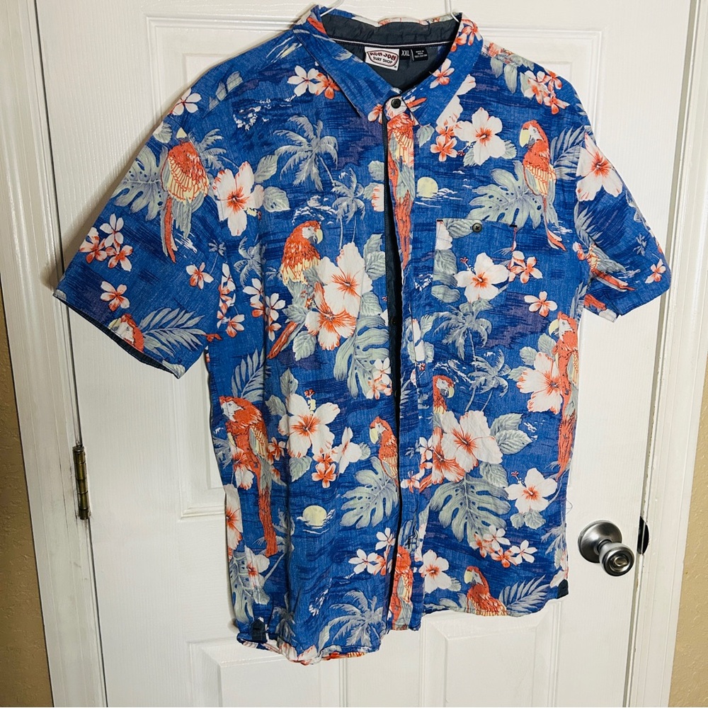 Ron Jon Blue and Orange Tropical Boys Shirt